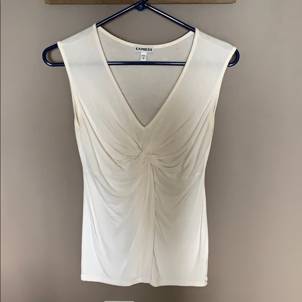 Express twisted front v neck blouse